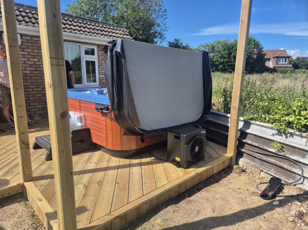 Air Source Heat Pump for a Hot Tub